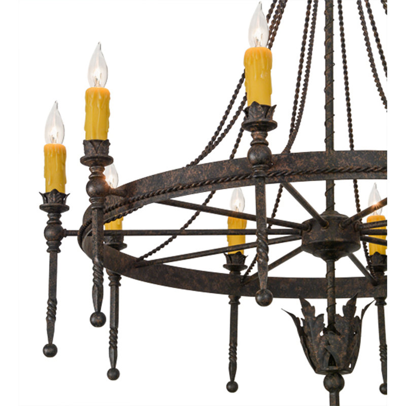 Alek 10 - Light Chandelier, 44.5" H x 36" W x 36" D
