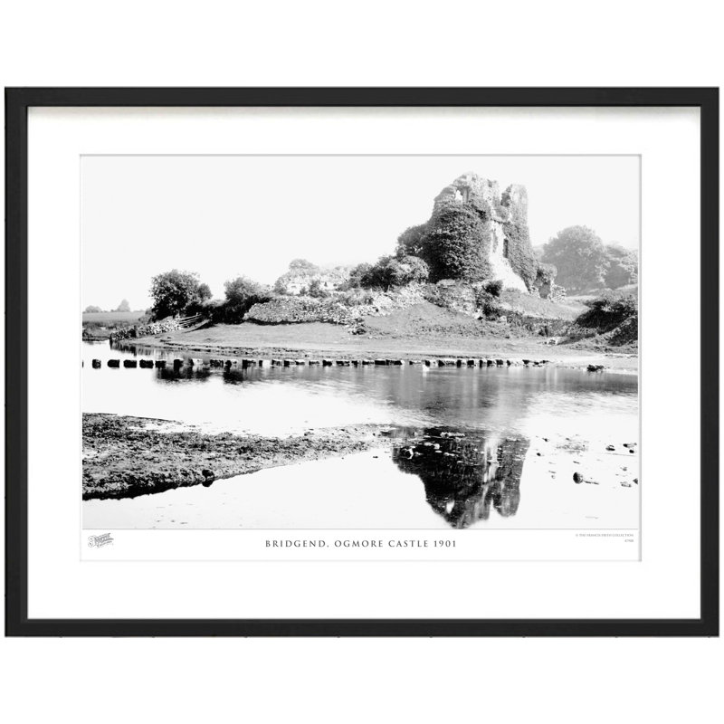 Bridgend, Ogmore Castle 1901 by Francis Frith - Single Picture Frame Print, 40cm H x 50cm W x 2.3cm D