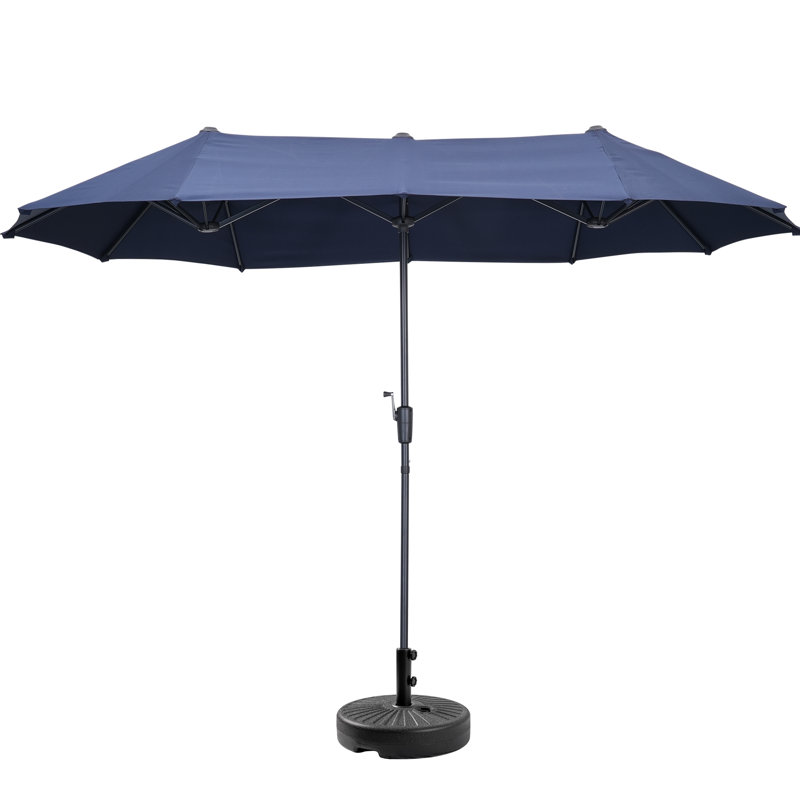 Parasol de patio 13 pi avec base, Marine