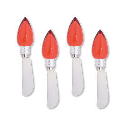Lightbulb Transparent Polyresin Cheese Spreader, S4