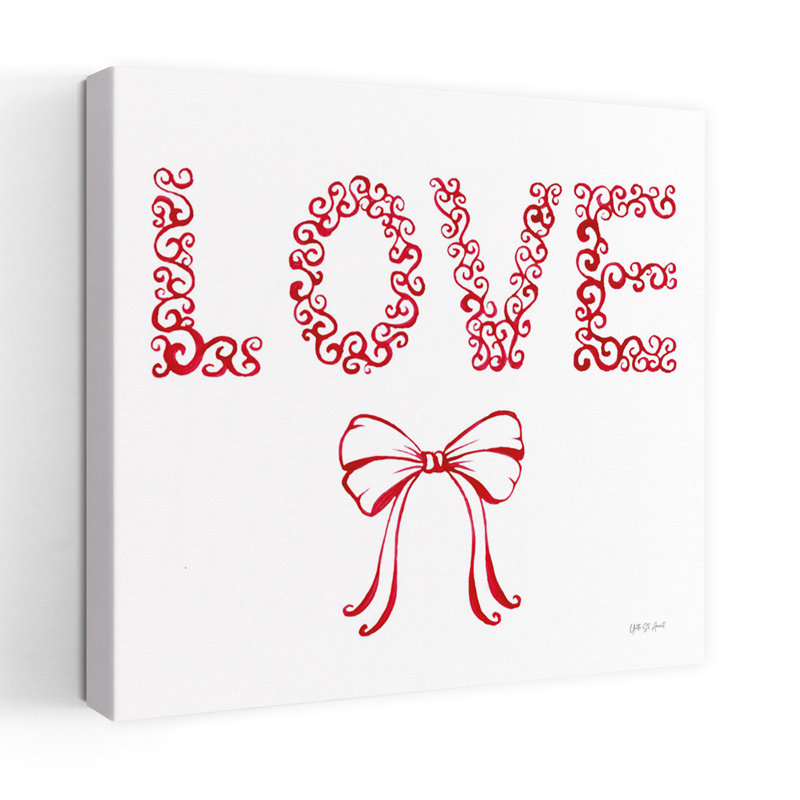 Art contemporain de la Saint-Valentin, H 18 po x l 18 po