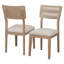Ensemble de salle à manger 6 pièces de style classique et traditionnel, comprenant une table de salle à manger, 4 chaises rembourrées et un banc-133347599
