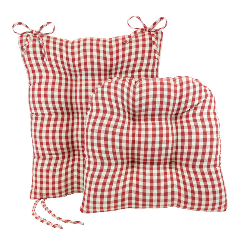 Ensemble de coussins de chaise berçante antidérapant, Rouge