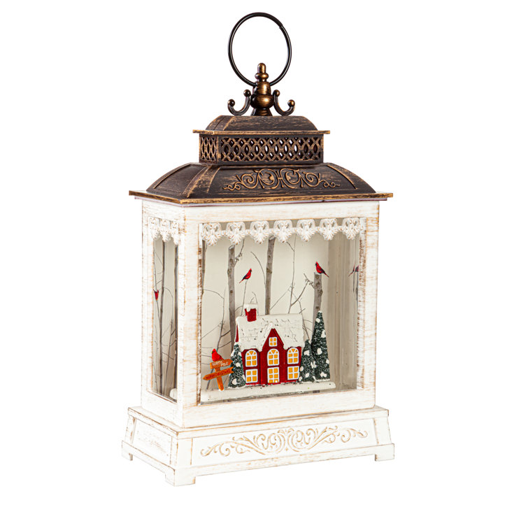 The Holiday Aisle® Hayslee Winter Cardinals Scene Embossed Indoor