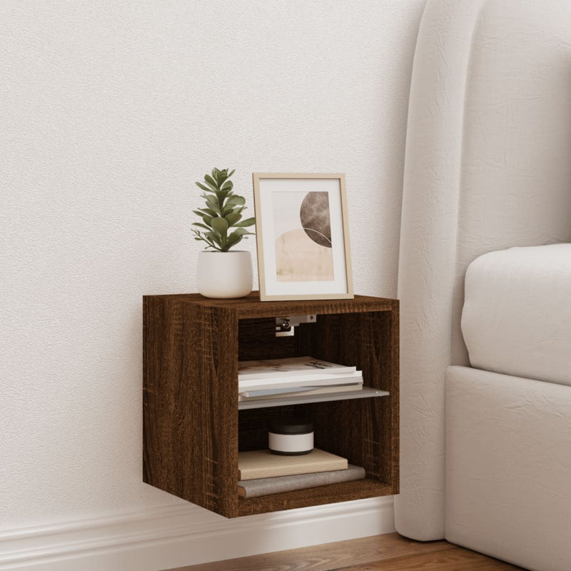 Baukus TV Stand for TVs up to 24", Brown Oak