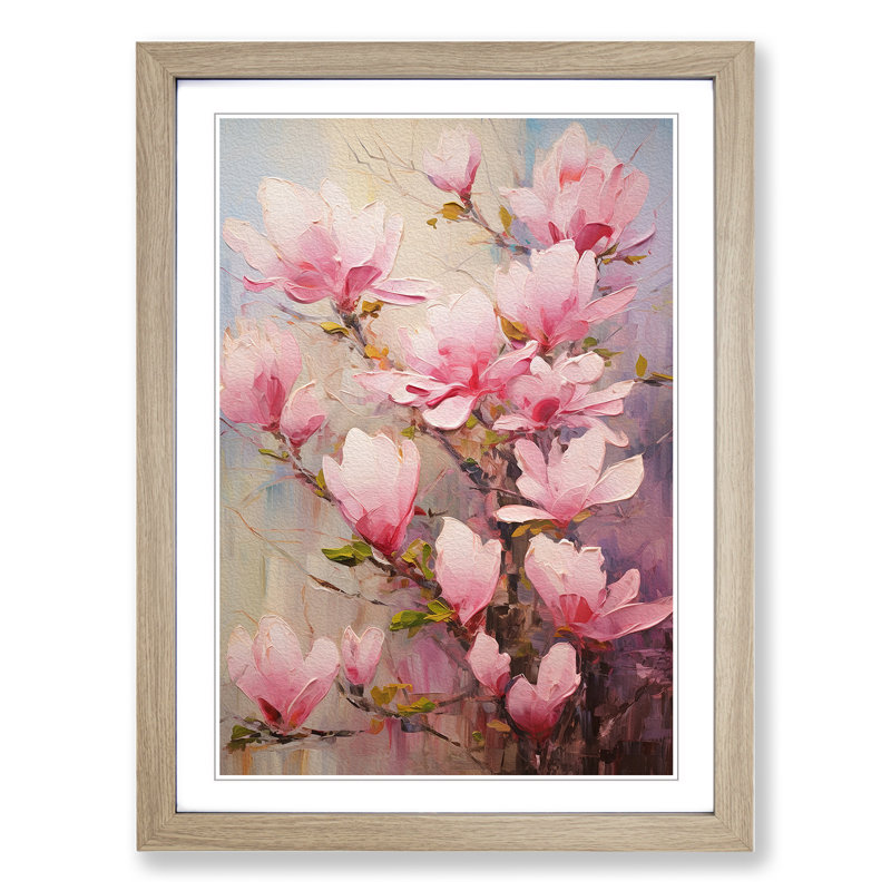 Floral Impressionism Framed Print, Oak Framed, 64cm H x 46cm W