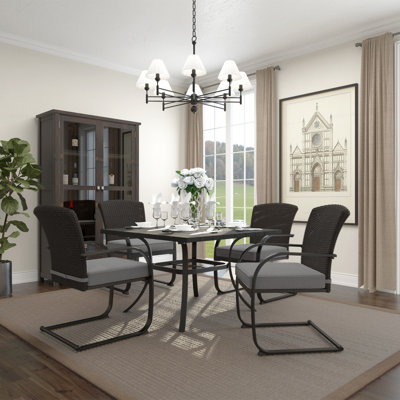 Googins 4 - Person Counter Height Extendable Steel Dining Set