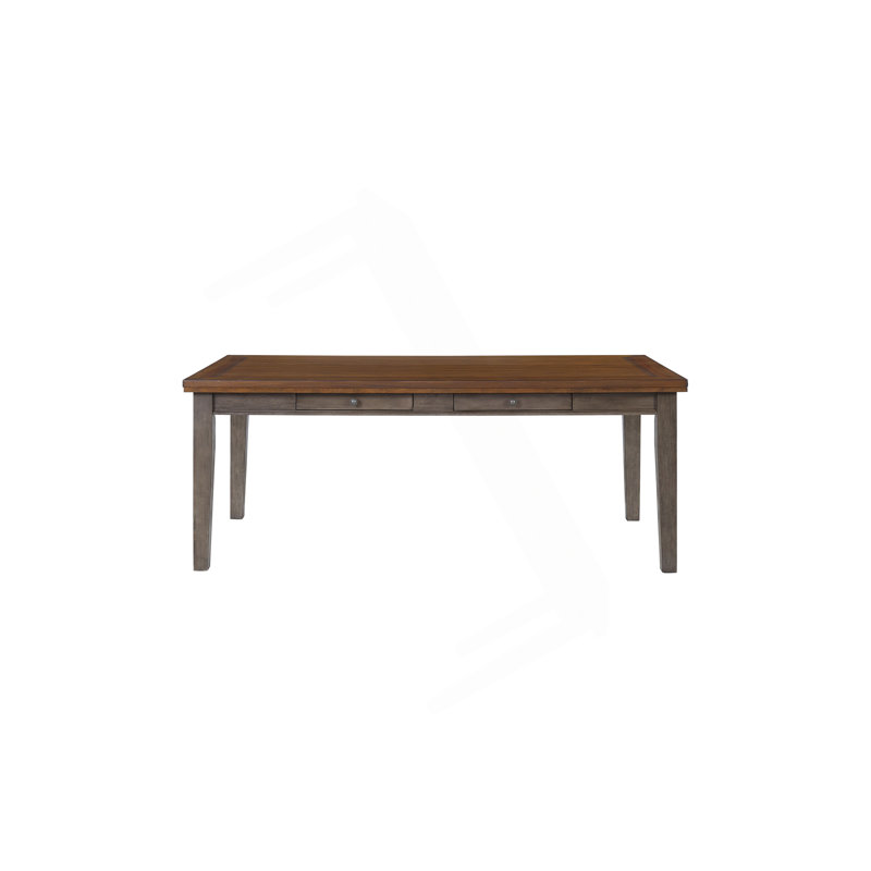 Casual Two Tone 6 Drawer Dining Table