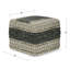 Pouf carré en laine et coton Grady-737568169