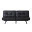 Canapé-lit futon en cuir pleine grandeur Besharat-1030284120