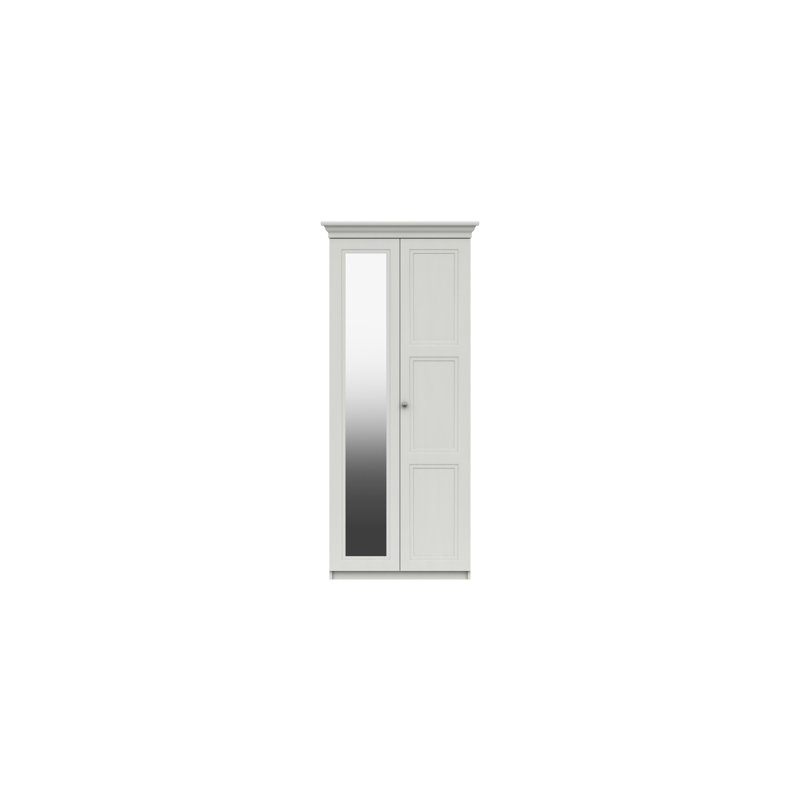 Adnan 2 Door Manufactured Wood Wardrobe, White