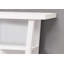 Table d'appoint étroite en stratifié blanc de style contemporain Corvin, parfaite comme console ou table de canapé, dans un vestibule, un salon ou une chambre à coucher-96886395