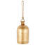 Cloche décorative en métal Cole et gris avec corde suspendue en jute-186812755