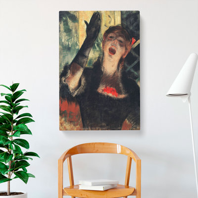 Cafe Singer by Edgar Degas - Wrapped Canvas Painting