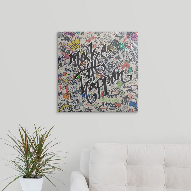 «Make It Happen - Urban Inspiration», impression, H 16 po x l 16 po x P 1,5 po, Toile
