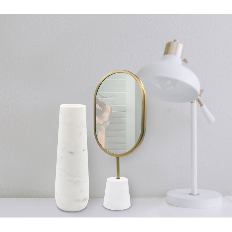 Miroir de table Wirksworth, 17 po x 10,5 po, Ovale