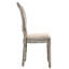 Chaises d'appoint rembourrées brun clair - dossier très grand, chêne récupéré pour une salle à manger élégante et confortable aux pieds complexes Modern Living
