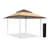 10x10 Canopy Frame with Double Ventilated Top, with Ropes and Stakes for Outdoor Activities(Beige)
