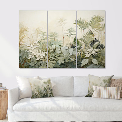 «Vintage Jungle Landscape I», ensemble d'art mural Jungle