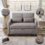 2 Seater Linen Sofa Bed-129952209