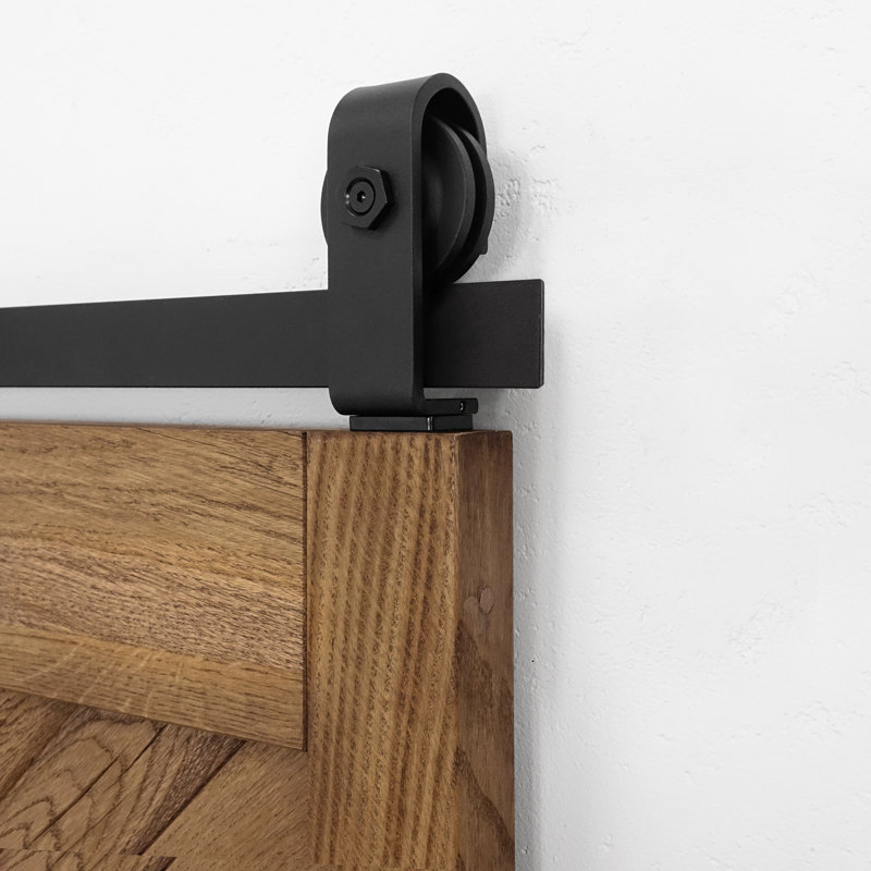 Solid Oak Barn Door, Brown Oil