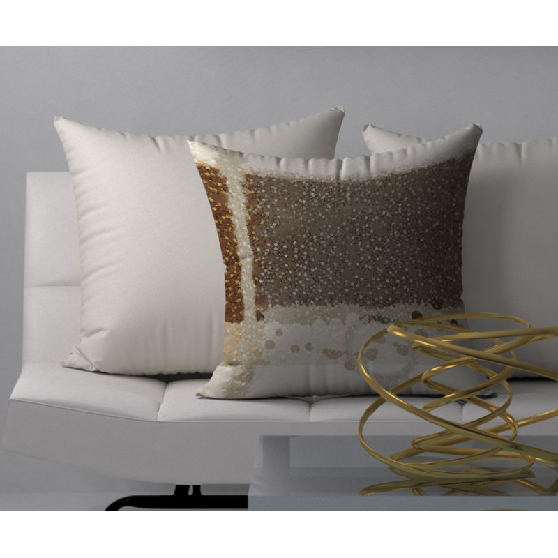 Abstract Reversible Throw Pillow, 24"x24"