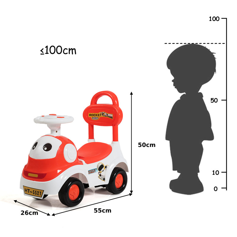 Clinger Freeport Park Push/Pull Ride On Toy, Orange