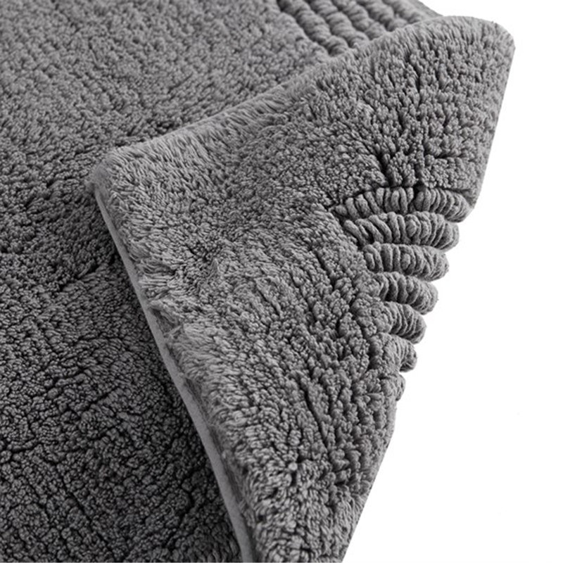 100% Cotton Tufted 3000 GSM Reversible Bath Rug Charcoal 21X34", Charcoal, Single - 34" L x 21" W