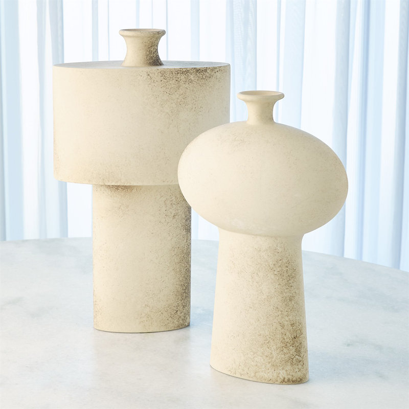 Folk Oval Drum Vase
