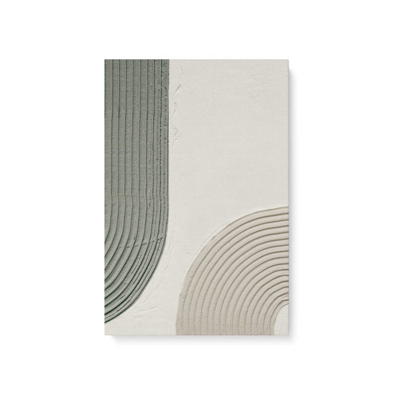 Toile roulée à motifs arqués minimalistes, H 18 po x l 12 po x P 1,25 po, Toile tendue