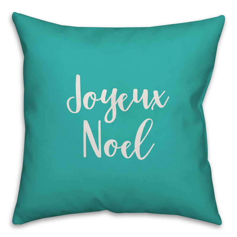  Housse de coussin Joyeux Noel, Bleu sarcelle, Coussin décoratif
