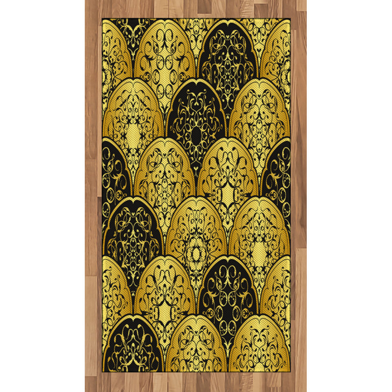 Mandala High Density Long Fiber Poly Threads Decorative Area Rug Carpet, Rectangle 2'7" x 5'