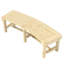 Banc d'extérieur semi-circulaire rond, banc de jardin en bois