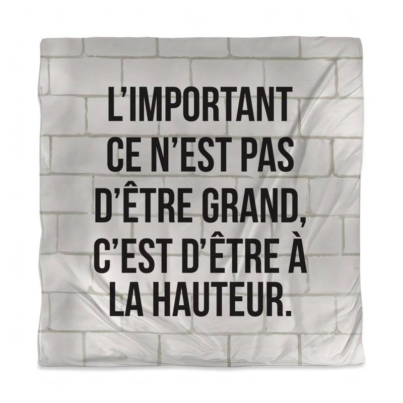 Housse de couette noire inspirante - L'important ce n'est pas ...