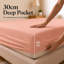 MHG Living Ultra Soft White Fitted Bed Sheet with Pillowcase Pair - Single/Double/King/Super King-136164022-136164019