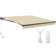 Motorized Retractable Awning with Wind/Sun Sensor, Remote Control and LED Light
