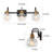 3 - Light Dimmable Brass Armed Sconce