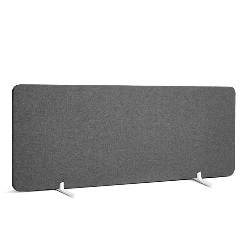 Panneau d'intimité pivotant en tissu, sur pied, H 17,5 po x L 45 po, Gris foncé