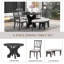 Ensemble de salle à manger de style campagne moderne 5 pièces avec assise rembourrée et base incurvée-117430054-117430055-117430056