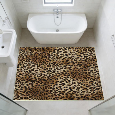 Leopard Print Area Rug, Soft And Lightweight, Suitable For All Seasons, Easy To Maintain And Easy To Clean, Machine Washable Carpet Floor Mat, Suitable For Living Room, Bedroom, Hallway, Balcony, Office, Room Decor, Home Decor, Outdoor Decor