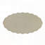 Table basse ovale avec tablette inférieure ouverte - finition blanc antique français