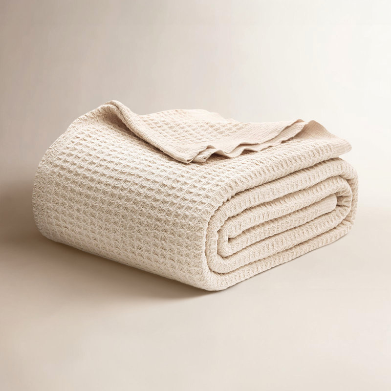 Jeté 100% coton 406 g / m² Literie respirant gaufré GentleSoft ™, Très grand simple, Vert olive