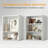 Adjustable Wooden Standard 3-Tier Bookcase-74708109-74708111