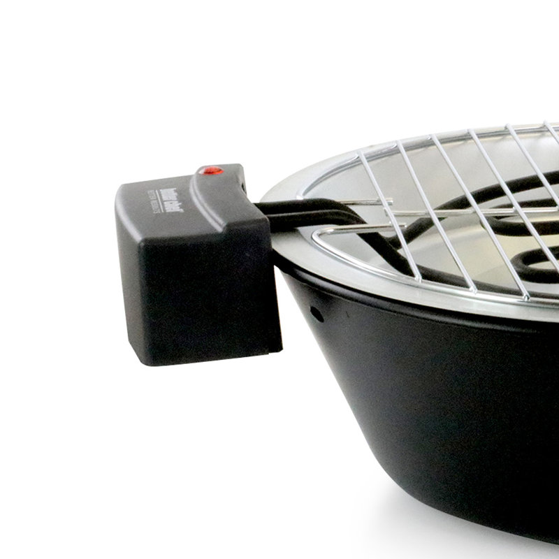 Compact Black Stainless Steel Indoor/Outdoor Electric Grill