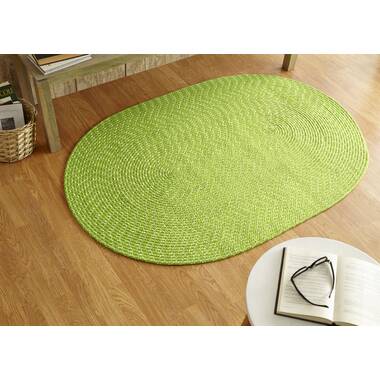 Rosalind Wheeler Rogalski Handmade Performance Lime Rug