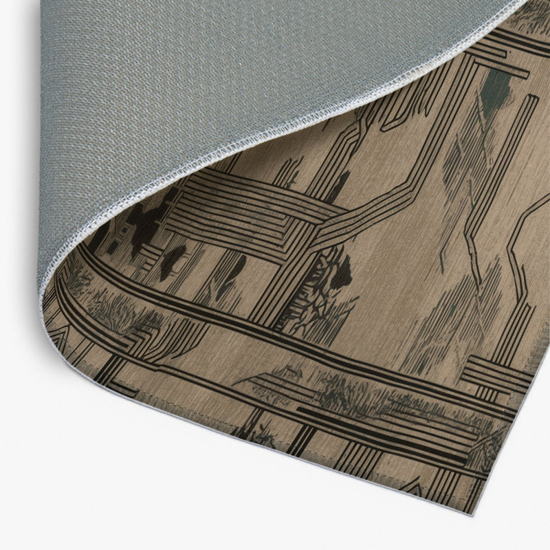 ArtDeco Gray Indoor and Outdoor Area Rug, Rectangle 2' x 3'