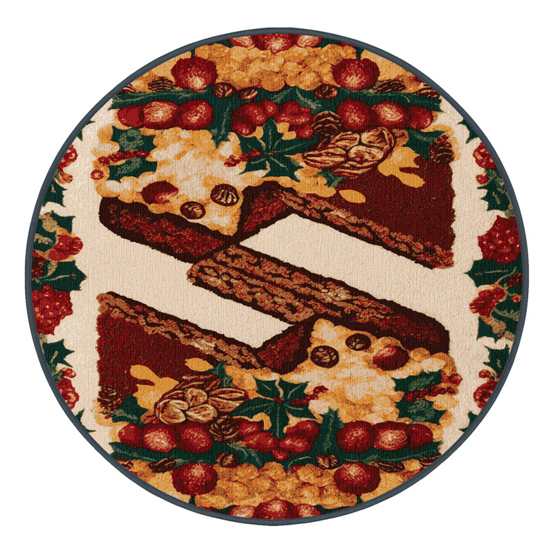 Washable Fruit cake Desserts Area Rug, Runner 2' x 4'