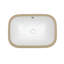 Évier rectangulaire en céramique blanche encastrable 19,35 lb 22 po x 15 po 8,3 po, finition acide