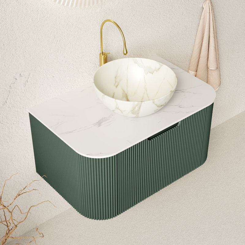 Wall Mounted With Stone Top