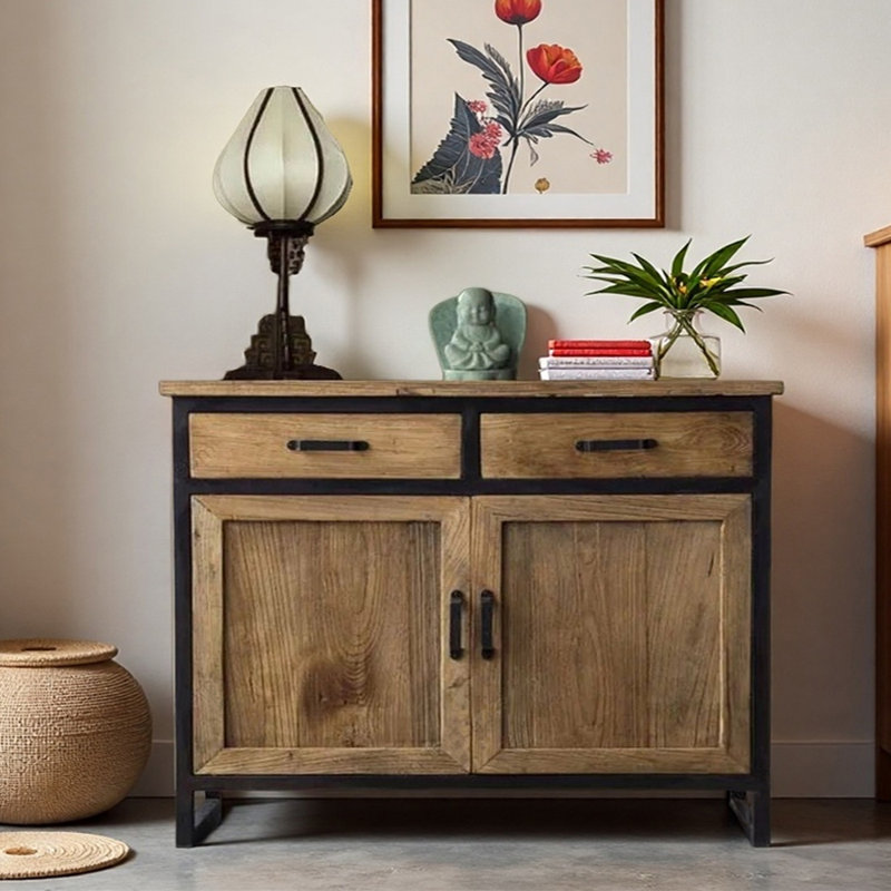American Country Solid Wood Entryway Cabinet, 35.4" H x 39.4" W x 15.7" D